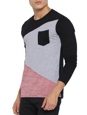 multi colored cotton color block tshirt - 15095490 - Standard Image - 2