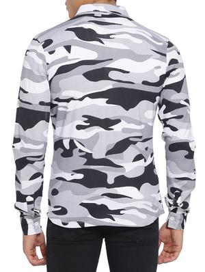 grey cotton casual shirt - 15096079 - Standard Image - 3
