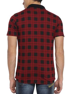 red cotton casual shirt - 15096082 - Standard Image - 3