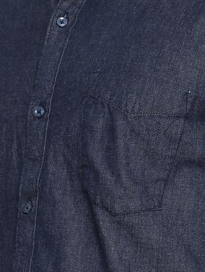 blue denim casual shirt - 15096088 - Standard Image - 4