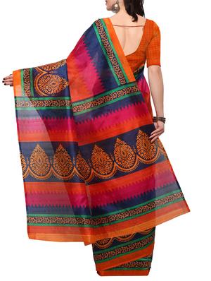 orange art silk bhagalpuri saree with blouse - 15097200 - Standard Image - 2