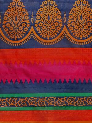 orange art silk bhagalpuri saree with blouse - 15097200 - Standard Image - 4