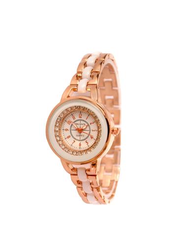 Round Analog Dial watch with metal strap - 15098309 - Very Small Image - 1