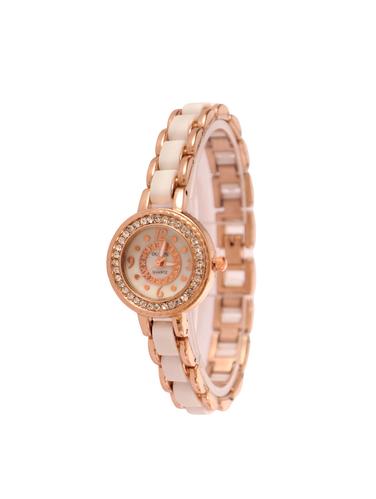 Round Analog Dial watch with metal strap - 15098310 - Very Small Image - 1