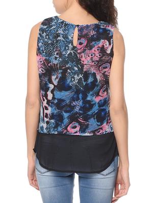 blue printed tunic - 15098407 - Standard Image - 3