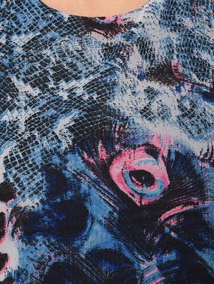 blue printed tunic - 15098407 - Standard Image - 4