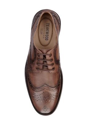 brown leather laceup brouges - 15098624 - Standard Image - 4