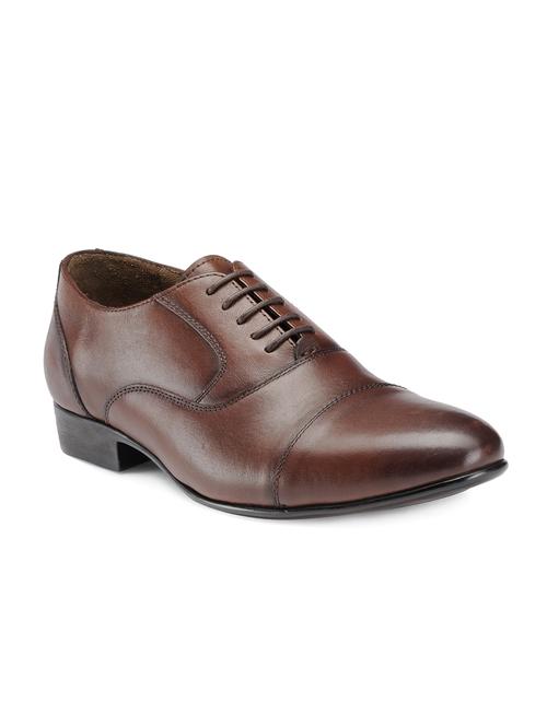 tan leather laceup oxfords - 15099172 - Standard Image - 1