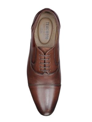 tan leather laceup oxfords - 15099172 - Standard Image - 4