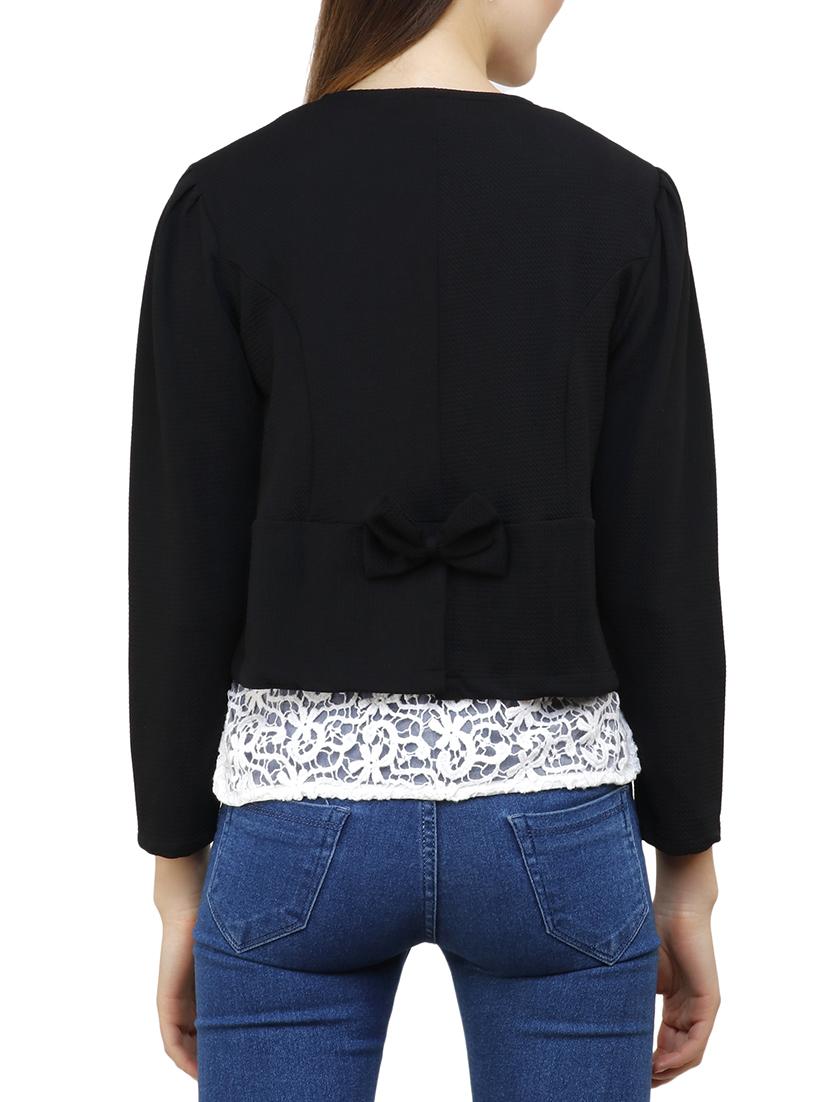 black solid summer jacket - 15100100 - Zoom Image - 3