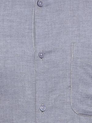 grey cotton formal shirt - 15100591 - Standard Image - 4