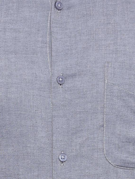 grey cotton formal shirt - 15100591 - Zoom Image - 4