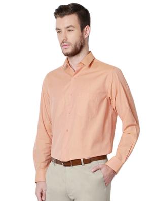 orange cotton formal shirt - 15100621 - Standard Image - 2