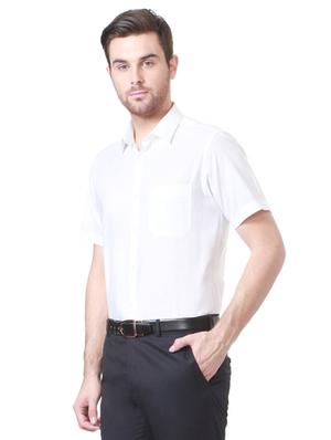 white cotton formal shirt - 15100628 - Standard Image - 2