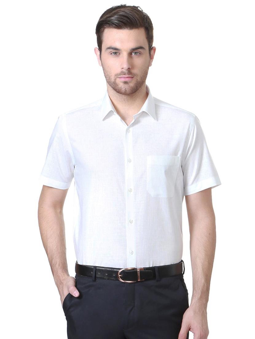 white cotton formal shirt - 15100628 - Zoom Image - 1