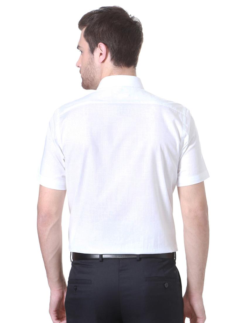 white cotton formal shirt - 15100628 - Zoom Image - 3