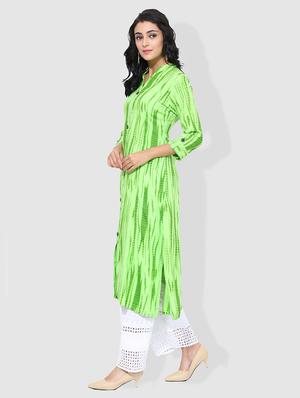 straight shibori kurta - 15101201 - Standard Image - 2