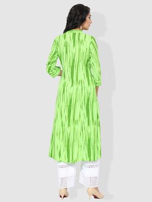 straight shibori kurta - 15101201 - Standard Image - 3
