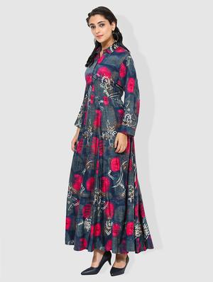 shirt collar flared kurta - 15101236 - Standard Image - 2