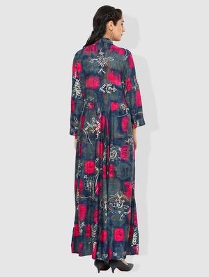 shirt collar flared kurta - 15101236 - Standard Image - 3