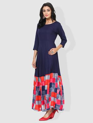Abstract flared kurta - 15101239 - Standard Image - 2