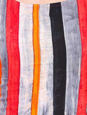stripes layered kurta with tassels - 15101240 - Standard Image - 4