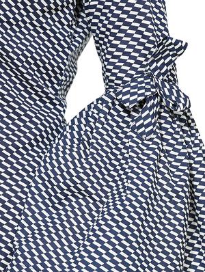 blue cotton fusion check kurta - 15101260 - Standard Image - 4