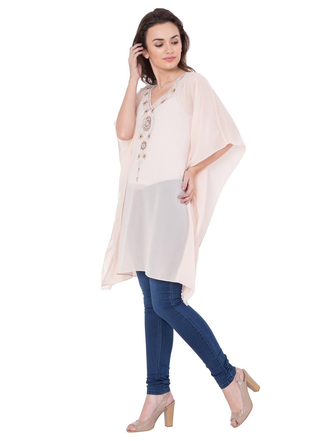 embellished sheer kaftan - 15101376 - Zoom Image - 2