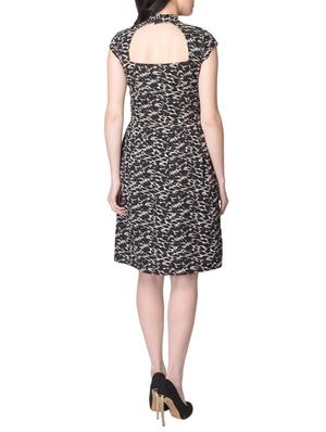 black printed a-line dress - 15101693 - Standard Image - 3