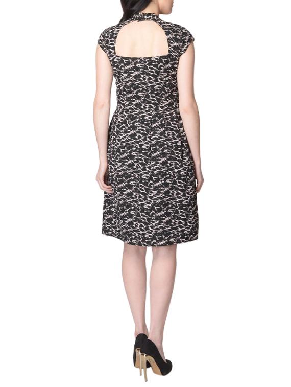 black printed a-line dress - 15101693 - Zoom Image - 3