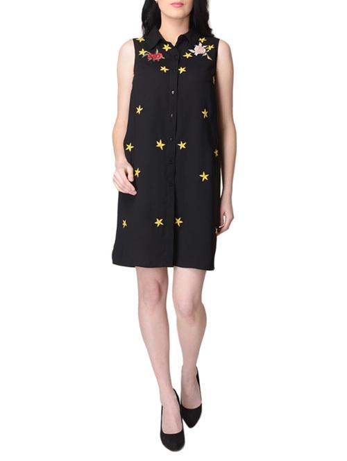 black printed shirt dress - 15101700 - Standard Image - 1