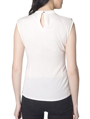 solid white crepe layered top - 15101705 - Standard Image - 3