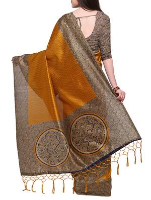 mustard silk mysore saree with blouse - 15102020 - Standard Image - 2