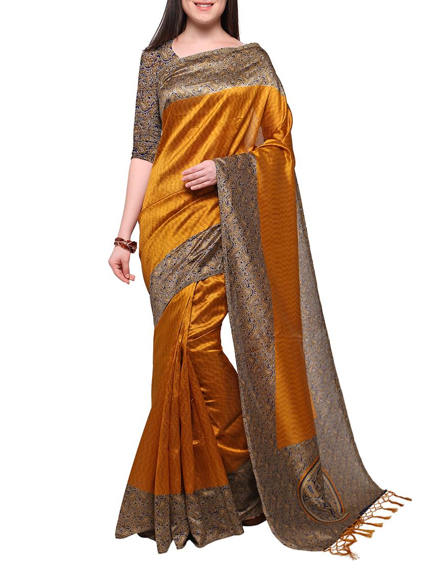 mustard silk mysore saree with blouse - 15102020 - Zoom Image - 1