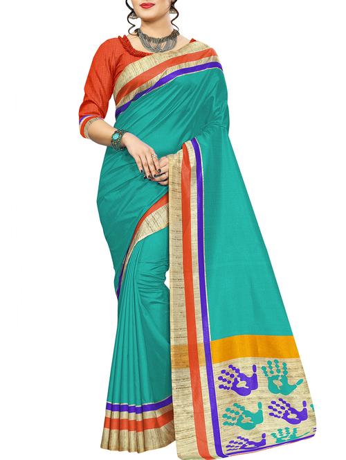 green silk mysore saree with blouse - 15102500 - Very Small Image - 1