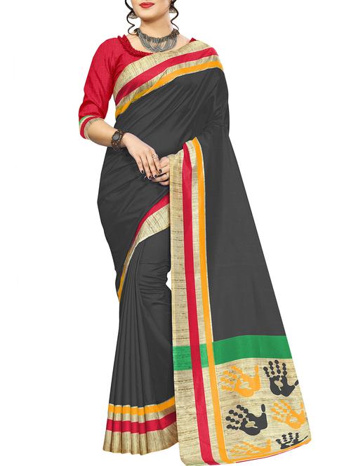 black silk mysore saree with blouse - 15102502 - Very Small Image - 1
