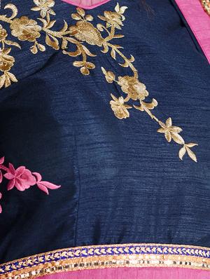 beige georgette tie & dye saree with blouse - 15102686 - Standard Image - 2