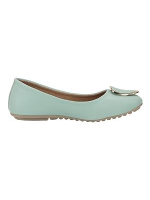 green faux leather slip on ballerina - 15103200 - Standard Image - 2