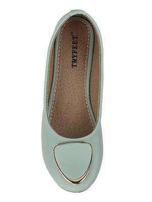 green faux leather slip on ballerina - 15103200 - Standard Image - 4