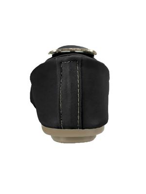 black faux leather slip on ballerina - 15103202 - Standard Image - 3