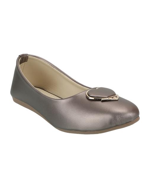metallic faux leather slip on ballerina - 15103204 - Standard Image - 1