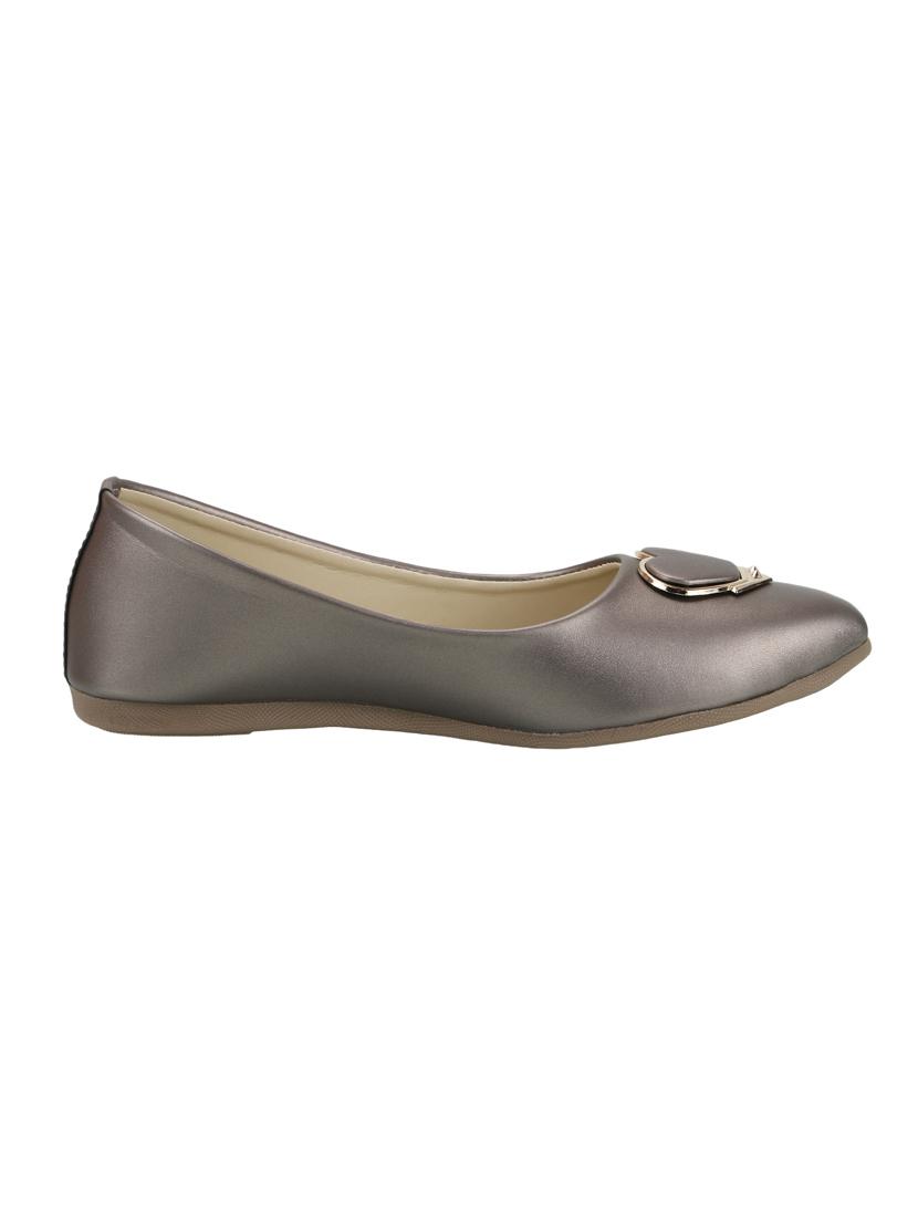 metallic faux leather slip on ballerina - 15103204 - Zoom Image - 2