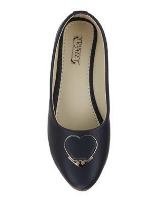 blue faux leather slip on ballerina - 15103205 - Standard Image - 4
