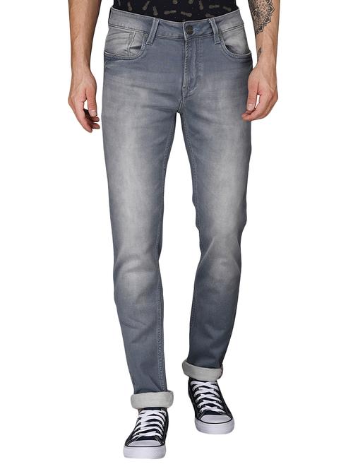 grey denim washed jeans - 15104444 - Very Small Image - 1