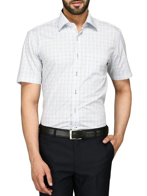 white cotton blend formal shirt - 15104493 - Very Small Image - 1