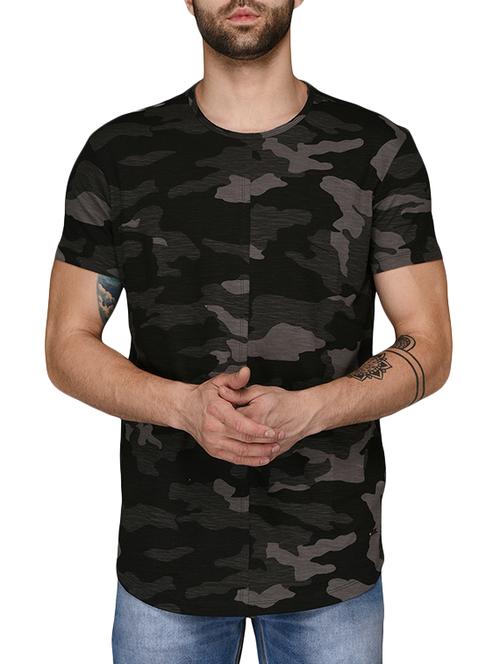 black cotton all over print t-shirt - 15104523 - Very Small Image - 1