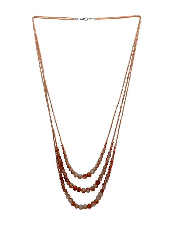orange metal long necklace - 15105151 - Zoom Image - 1