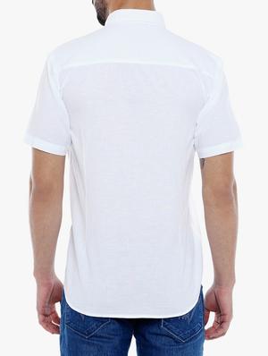 white cotton casual shirt - 15105298 - Standard Image - 3