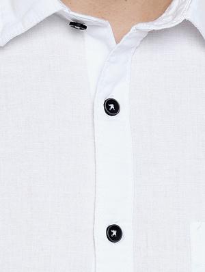 white cotton casual shirt - 15105298 - Standard Image - 4