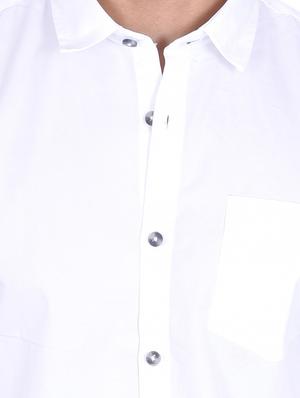 white cotton casual shirt - 15105317 - Standard Image - 4
